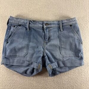 Gap Girlfriend Denim Shorts Light Wash Cuffed Distressed Womens Size 4/27‎ Chic